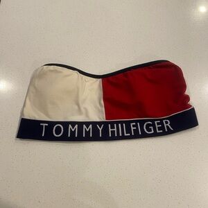 Tommy Hilfiger Red and White Bandeau with Navy Band